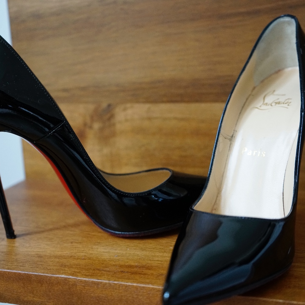Louboutin So Kate Black Patent 120mm